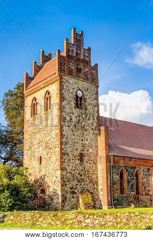 Small church in stoned architecture style in Baek Germany