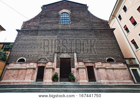 Facade Of Chiesa Di Santa Lucia In Bologna City