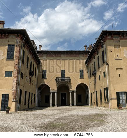 Medieval castle of Cislago (Varese Lombardy Italy exterior (court)