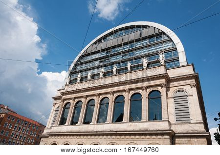 Lyon, Rhone-Alpes, France - May 19 Nouvel Opera House