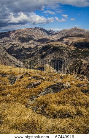 The Beartooth mountain range in Montana USA