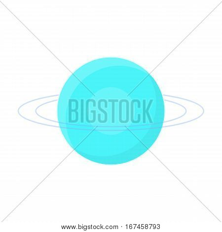 Uranus icon in cartoon design isolated on white background. Planets symbol stock vector illustration.