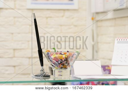 Interior of a reception