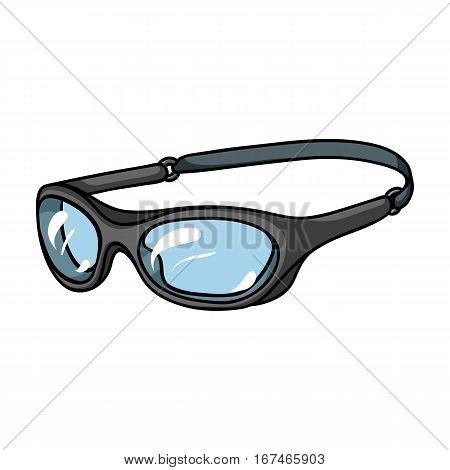 Glasses for swimming icon in cartoon design isolated on white background. Surfing symbol stock vector illustration.