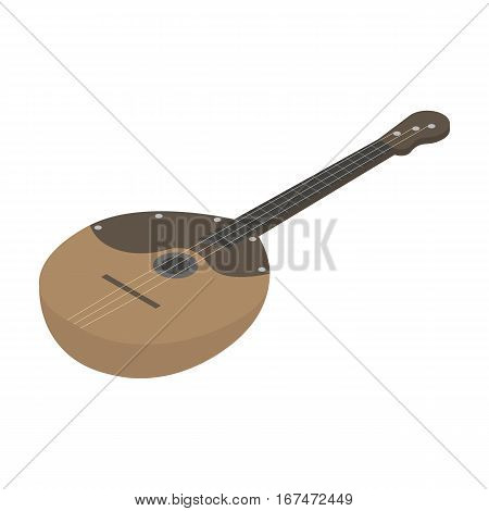 Domra icon in cartoon design isolated on white background. Musical instruments symbol stock vector illustration.
