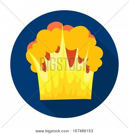 Nuclear explosion icon in flat design isolated on white background. Explosions symbol stock vector illustration.