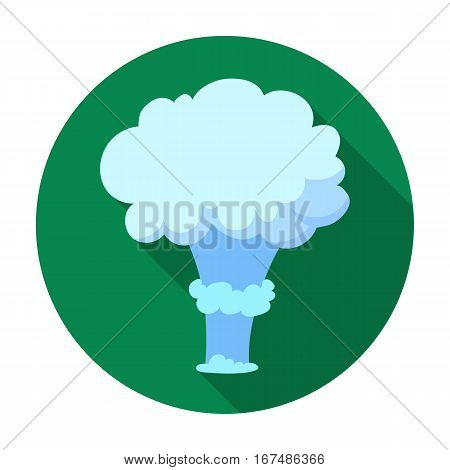 Nuclear explosion icon in flat design isolated on white background. Explosions symbol stock vector illustration.