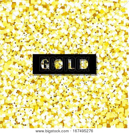 Vector background with gold texture, glitter, sparkles, made for invitation, wedding, greeting card, web template.