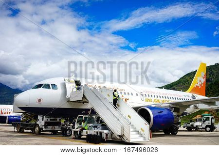 Airplanes At Paro Airport In Thimphu, Bhutan