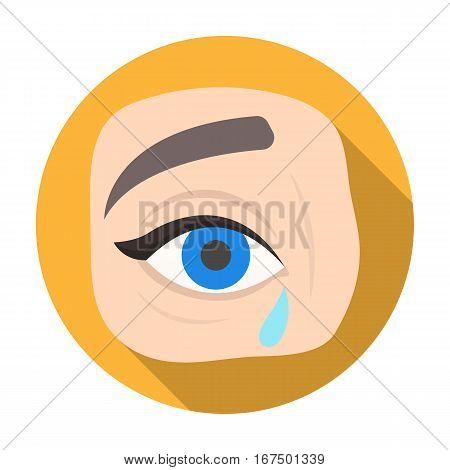 Weepping icon in flat design isolated on white background. Funeral ceremony symbol stock vector illustration.