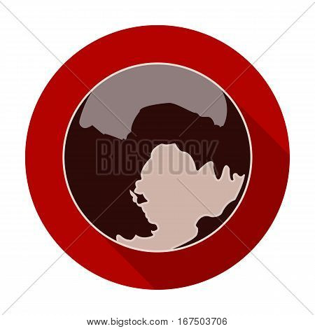 Pluto icon in flat design isolated on white background. Planets symbol stock vector illustration.