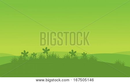 Illustration of flower spring landscape collection stock