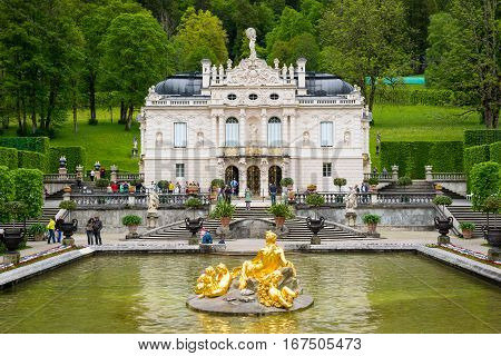 Linderhof Palace Is A Schloss In Germany, In Southwest Bavaria.