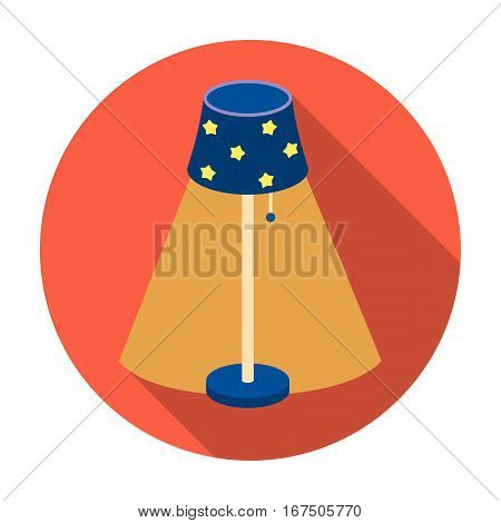 Floor lamp icon in flat design isolated on white background. Sleep and rest symbol stock vector illustration.