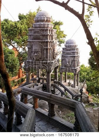 The sculptures in an abandoned hotel. Koh Phangan Thailand