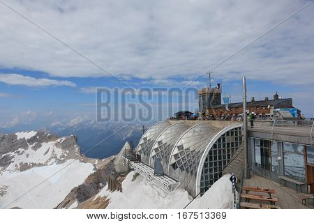Stunning views of the Zugspitze, on top of Germany