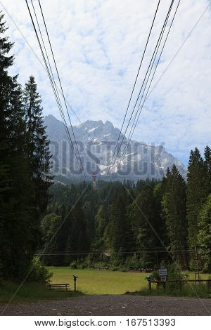 Exciting cable car ride from Grinau and Zugspitze
