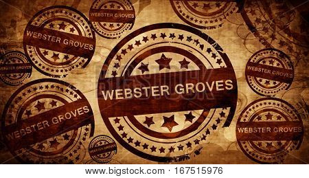 webster groves, vintage stamp on paper background
