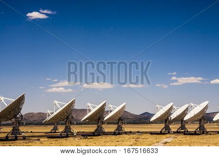 The Very Large Array (VLA) is a radio telescope array in the deserts of New Mexico
