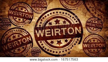 weirton, vintage stamp on paper background