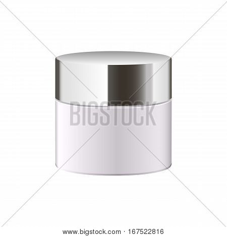 Realistic Cosmetic bottle. Container for cream, foams and other cosmetics. Template For Mock up Your Design. vector illustration.