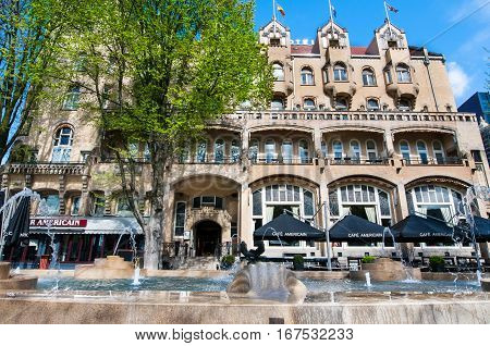 Amsterdam-april 30: Facade Of The American Hotel Locally Known As The Hotel Americain On April 30201