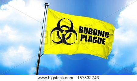 Bubonic plague flag, 3D rendering