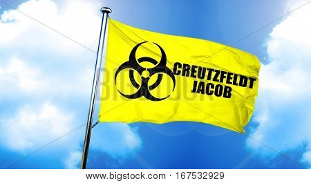 Creutzfeldt jacob flag, 3D rendering