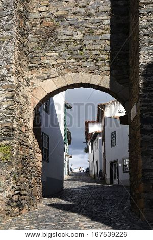 Gateway in the fortress city of BrangancaTras os MontesPortugal