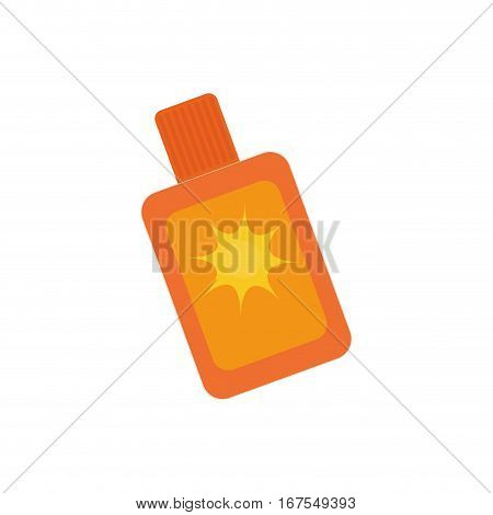 Sun bronzer bottle icon vector illustration graphic design