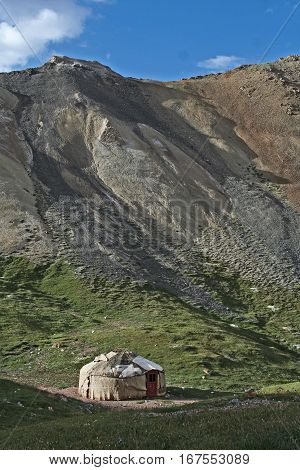 Small yurt house in Tien Shan Kyrgyzstan Asia
