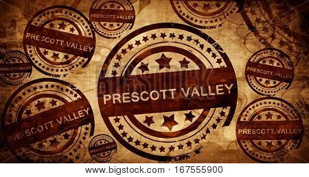 prescott valley, vintage stamp on paper background