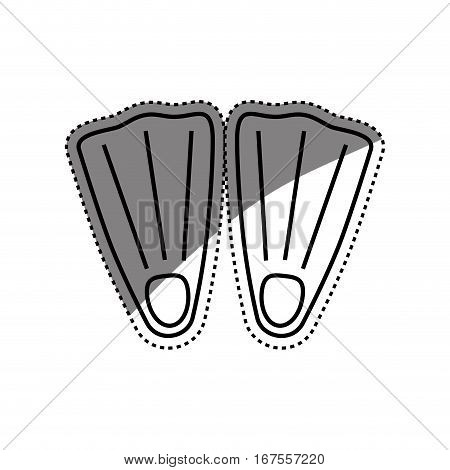 Diving fins isolated icon vector illustration graphic design