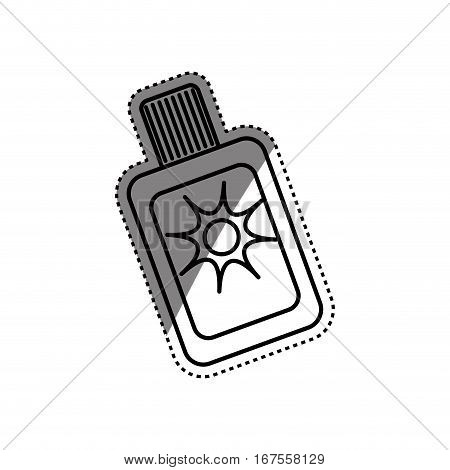 Sun bronzer bottle icon vector illustration graphic design
