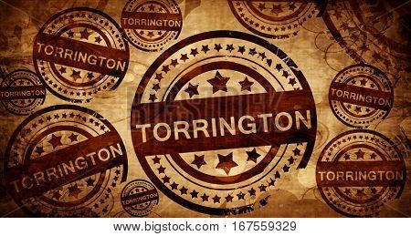 torrington, vintage stamp on paper background