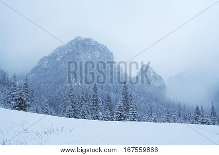 Tatra mountains during winter in Poland, Carpathians.