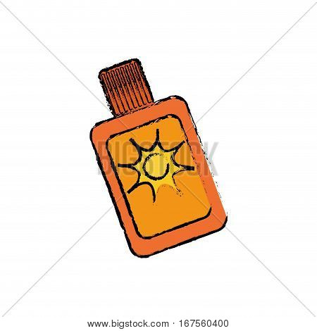 Sun bronzer bottle icon vector illustration graphic design