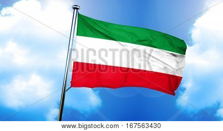 Norrhein Westfalen, North Rhine flag, 3D rendering