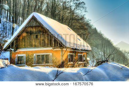 Beautiful and old traditional house in Firiza, village of Transylvania from Baia Mare - Romania
