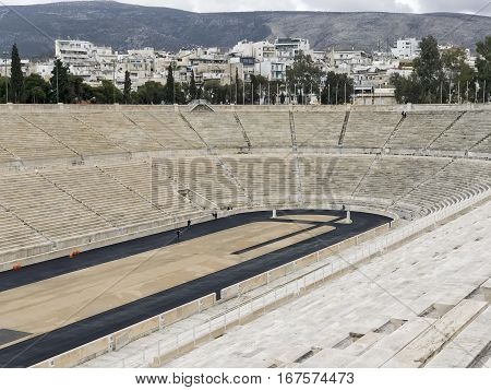The olympic Panathenaic Stadium in Athens, Greece