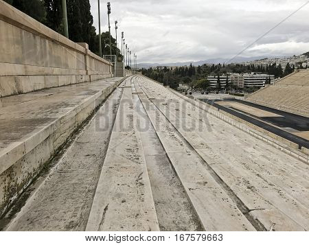 The olympic Panathenaic Stadium in Athens, Greece