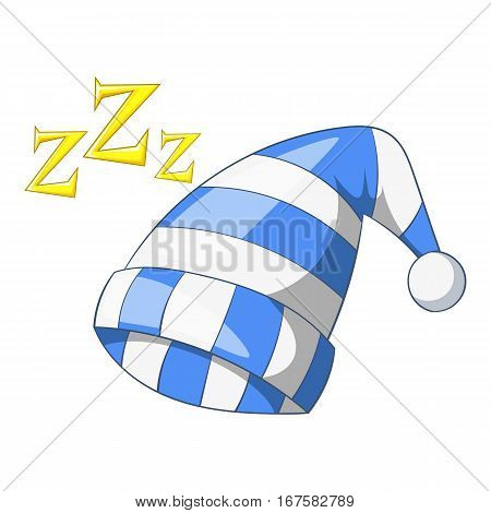 Sleeping cap icon. Cartoon illustration of sleeping cap vector icon for web