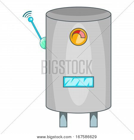 Water heater with wi fi connection icon. Cartoon illustration of water heater with wi fi connection vector icon for web