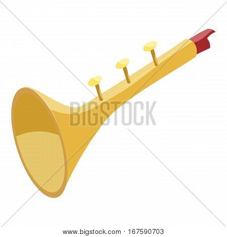 Toy trumpet icon. Cartoon illustration of toy trumpet vector icon for web