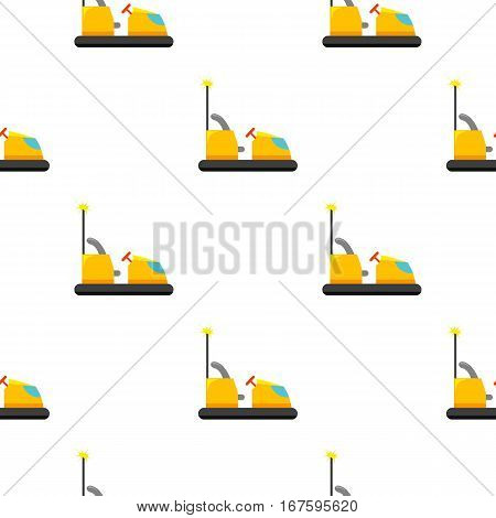 Bumper car icon in cartoon style isolated on white background. Play garden pattern vector illustration. - stock vector