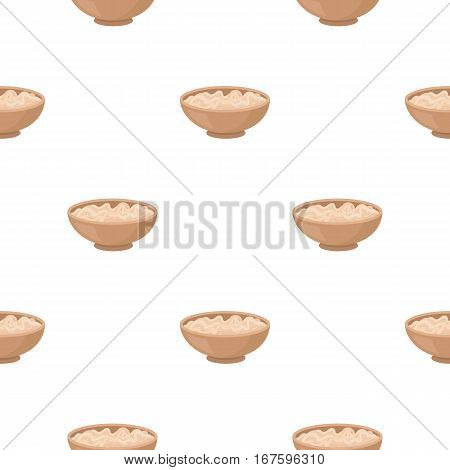 Udon icon in cartoon style isolated on white background. Sushi pattern vector illustration. - stock vector