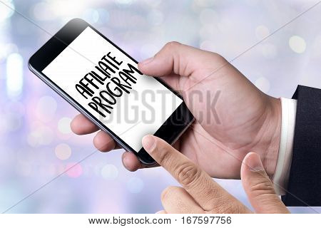 Affiliate Program Thoughtful Male Person Looking To The Digital Tablet Screen, Laptop Screen,silhoue