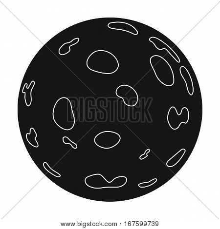 Moon icon in black design isolated on white background. Sleep and rest symbol stock vector illustration. - stock vector