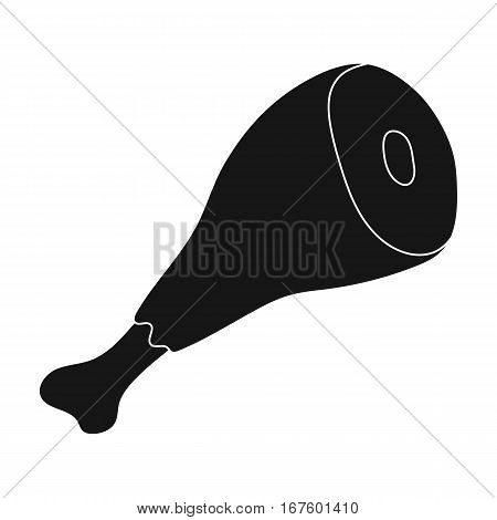 Viking ham icon in black design isolated on white background. Vikings symbol stock vector illustration. - stock vector