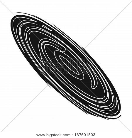 Black hole icon in black design isolated on white background. Planets symbol stock vector illustration. - stock vector